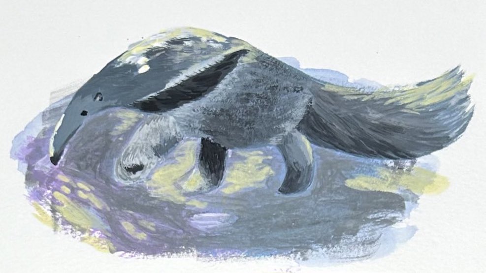 オオアリクイさん🌟

#オオアリクイ
#江戸川区自然動物園
#イラスト
#アクリル画
#ゴールデンウイークSNS展覧会2025