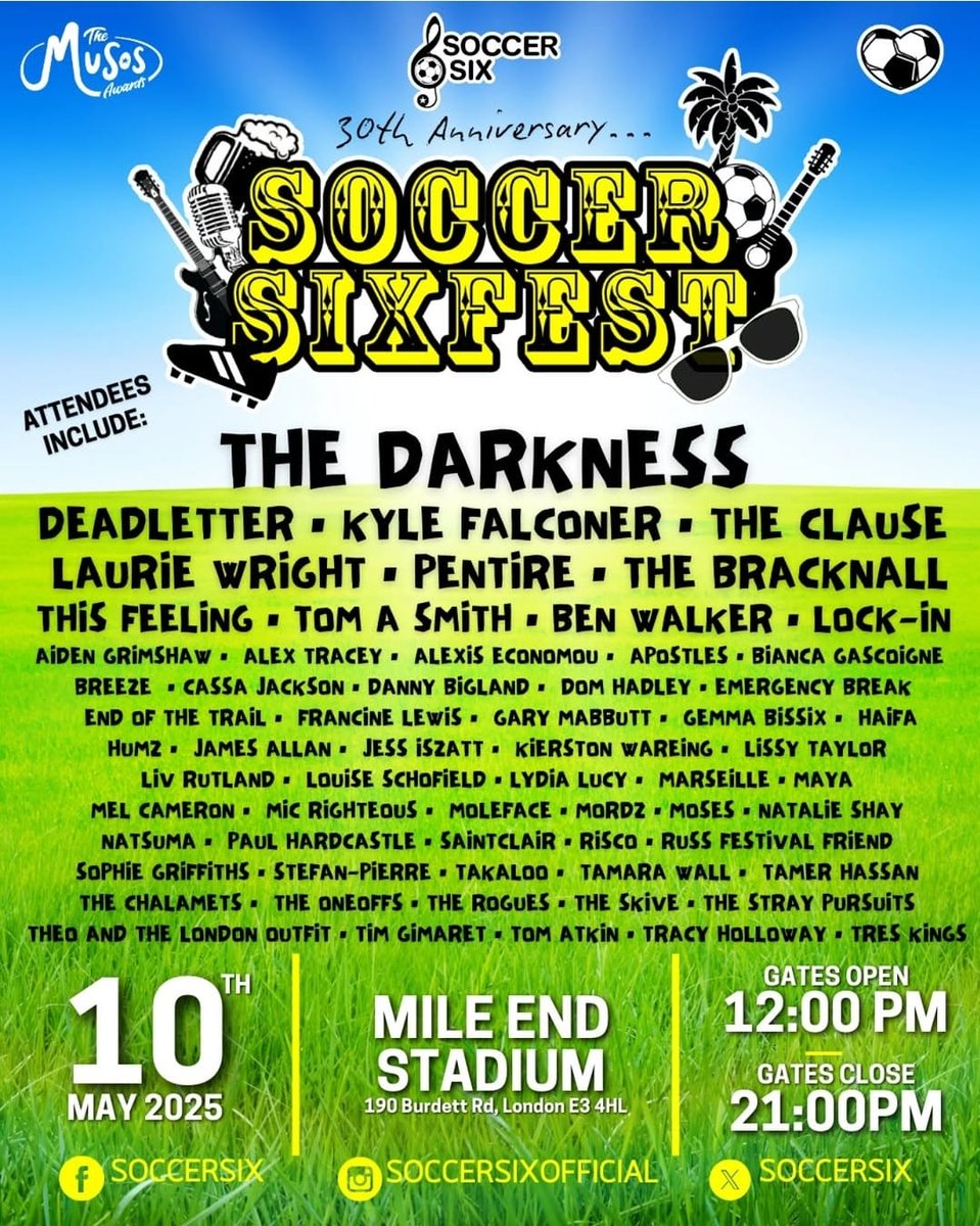 Buzzing for <a href="/SoccerSix/">Soccer Six</a> next Saturday 😍⚽️🎸