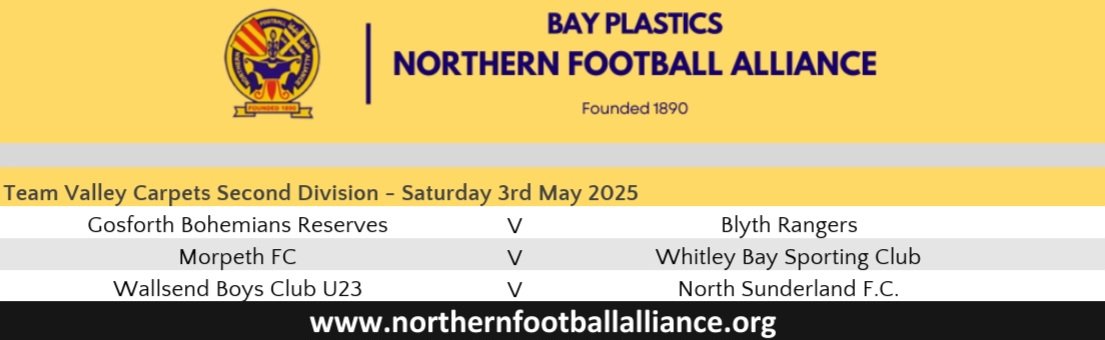 Matchday! 

First of 2 sets of fixtures in may to close the season off