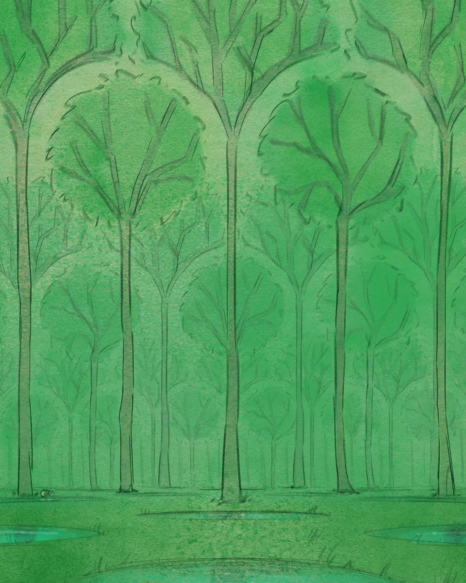 (Belated) Day 10 of <a href="/NarniaWeb/">NarniaWeb</a>'s #WeLoveNarnia

Though I didn't finish it on time, I thought drawing the wood between the worlds was the perfect way to end this series. The trees are inspired by the work of <a href="/CartoonSaloon/">Cartoon Saloon</a>!

#WeLoveNarnia #TheMagiciansNephew #Narnia #FanArt