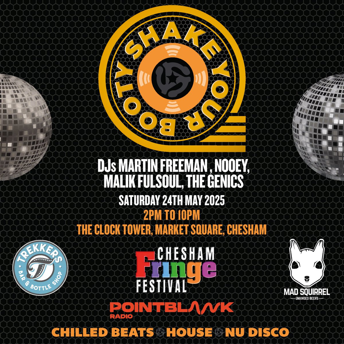 shakeyour_booty's tweet photo. SYB return to Market Square as part of the Chesham Fringe Festival on the bank holiday weekend Saturday 24th May for a day of chilled beats, Nu Disco and House.
Get it in the diary ❤️ #syb #trekkers #madsquirrelchesham #cheshamfringefestival2025 #goodvibes #goodvibesonly https://t.co/0hW2ffdJmb