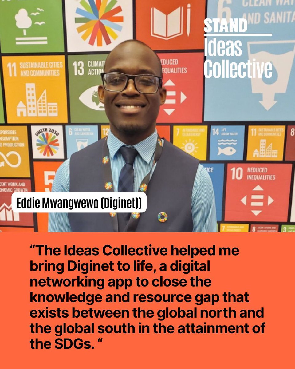 Eddie Mwangwewo developed Diginet to bridge global disparities in achieving Sustainable Development Goals. The Ideas Collective was instrumental in turning his vision into a practical solution.​
Have an idea? Develop it with the Ideas Collective: stand.ie/what-we-do/ide…