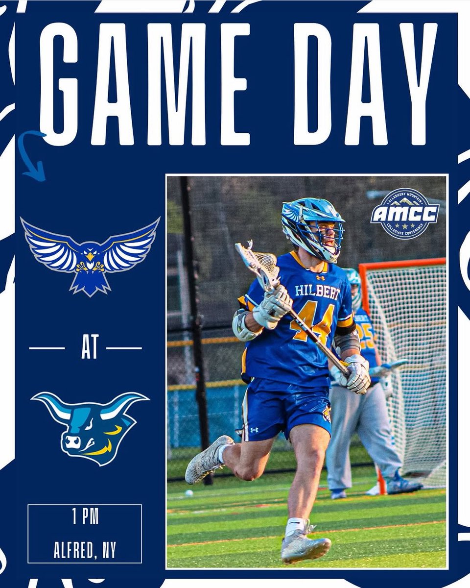 Hilbert Athletics (@hilbertathletic) on Twitter photo CHAMPIONSHIP SATURDAY!
<a href="/HilbertMLAX/">Hilbert Men’s Lacrosse</a> travels to Alfred State for the <a href="/AMCCsports/">AMCC Sports</a> championship!
⏰ 1pm
📍 Alfred St. Pioneer Stadium
📺 shorturl.at/Ufd9J
📊 shorturl.at/H9Z2q
#HawkYeah CHAMPIONSHIP SATURDAY!
<a href="/HilbertMLAX/">Hilbert Men’s Lacrosse</a> travels to Alfred State for the <a href="/AMCCsports/">AMCC Sports</a> championship!
⏰ 1pm
📍 Alfred St. Pioneer Stadium
📺 shorturl.at/Ufd9J
📊 shorturl.at/H9Z2q
#HawkYeah