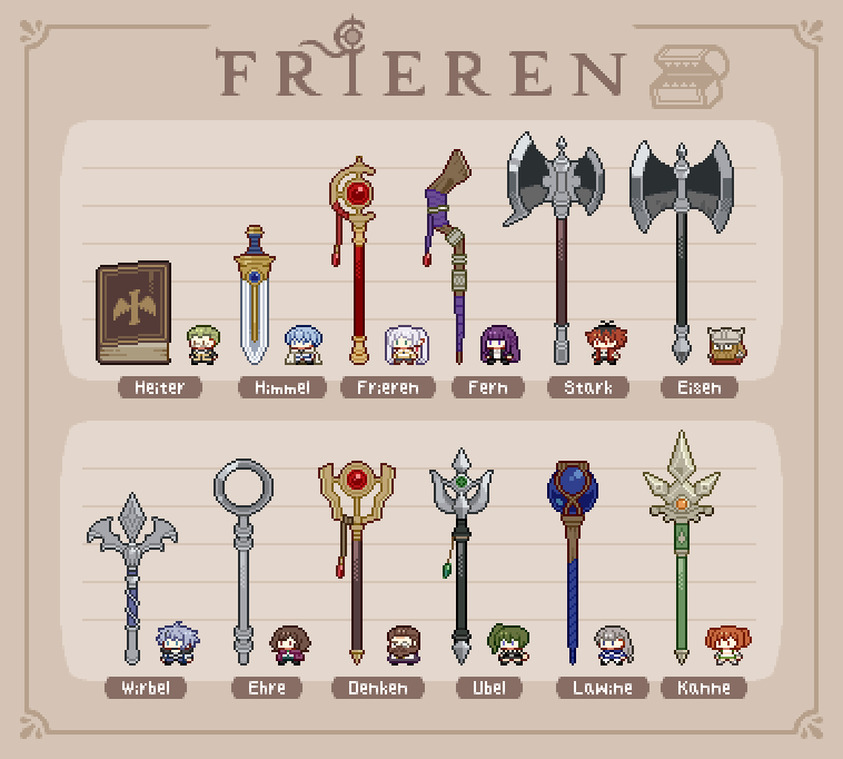 ginping0602's tweet photo. 【Pixelart｜Frieren: Beyond Journey's End】
🔮⚔️

#pixelart #ドット絵 #Weapons 
#葬送のフリーレン https://t.co/v5ji4DF10I
