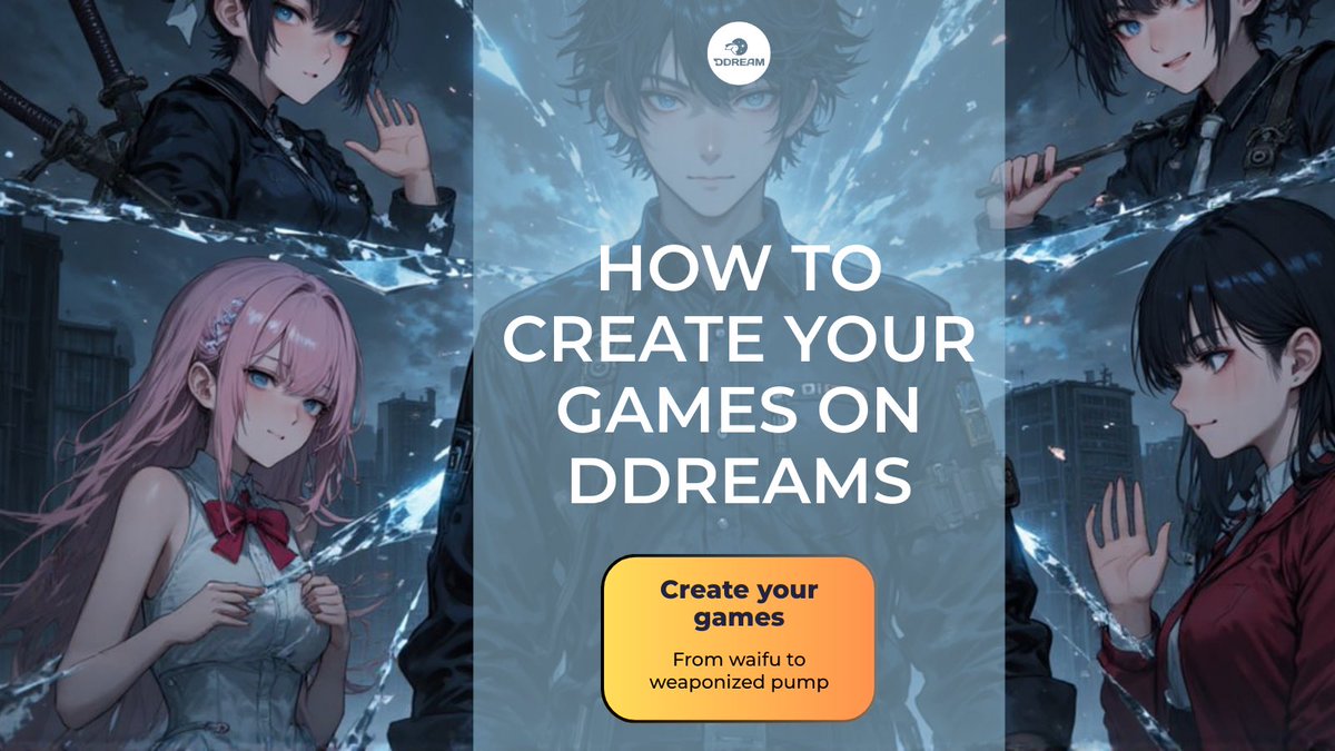 DDream_AI's tweet image. How to create your game on DDreams 🎮💥

1Pay 0.05 ETH

2Generate your AI-powered GalGame

3Shill it, simp it, stake it

4Hit 10K points = Stage II token launch

From waifu to weaponized pump in 1 click.