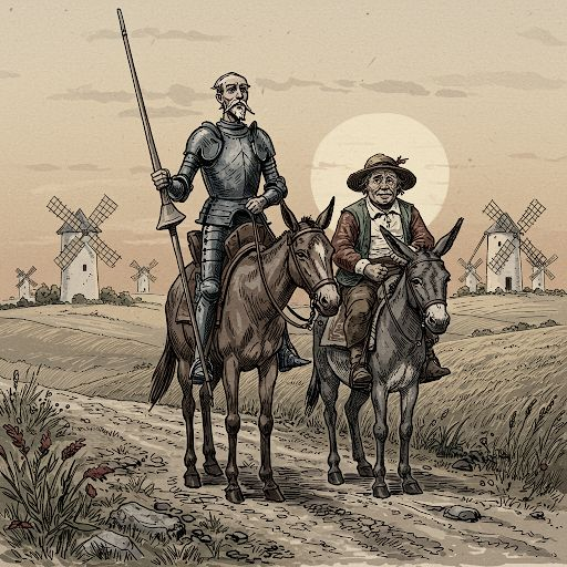 "Hoy es el día más hermoso de nuestra vida, querido Sancho. Los obstáculos más grandes nuestras propias indecisiones, nuestro enemigo más fuerte el miedo a nosotros mismos, la cosa más fácil equivocarnos, la más destructiva, la mentira y el egoísmo, la peor derrota el desaliento.