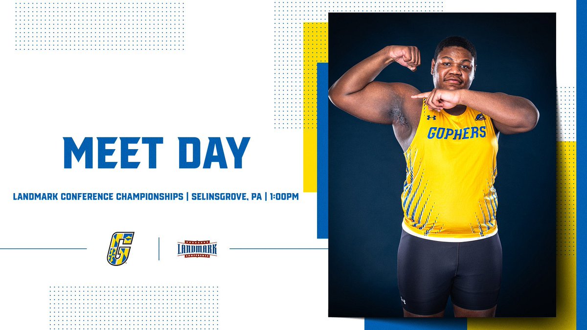 CONFERENCE CHAMPIONSHIPS🏆

The Gophers head to Susquehanna University to take on the Landmark Conference Outdoor Track and Field Championships #digdeep 

📍- Susquehanna University, Selinsgrove, PA
⏰- 1:00pm
⏱️- results.mdtimingllc.com/meets/51430