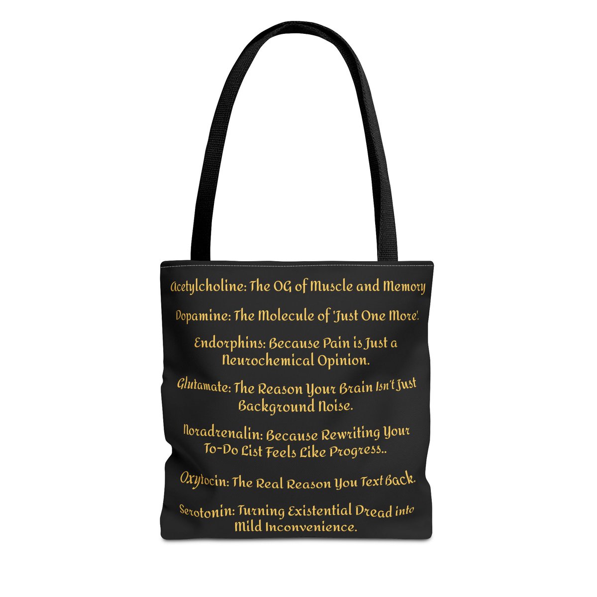 LexShop's tweet photo. Carry the weight of thought, emotion, and beautifully chaotic brain chemistry with this elegantly designed tote. Featuring a golden scale that weighs Neurochemistry against Neuroplasticity. This bag is a biological tightrope we all walk between what builds us and what shapes us. https://t.co/EWpIuxwLjL