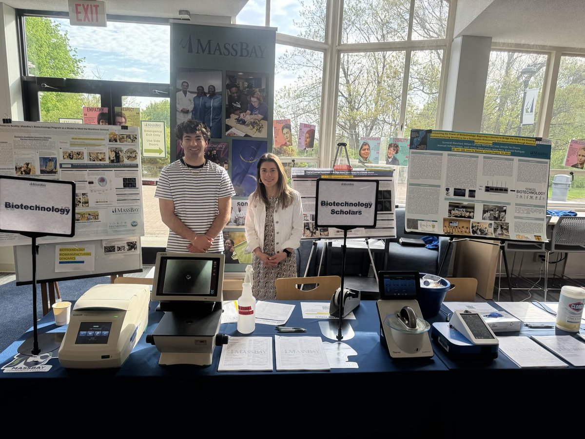 Nirmalksingh1's tweet photo. Our Biotech booth is ready for today's Open House at MassBay! Come visit us to learn more about our projects, engage with our team, and explore the fascinating world of Biotechnology and biomanufacturing ⁦@MassBayCommCol⁩ https://t.co/abX0sNTTzT