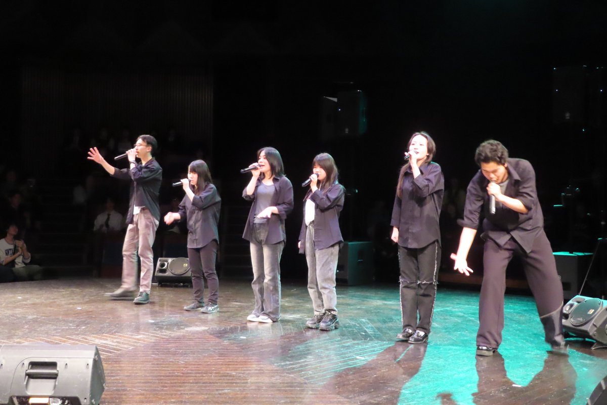 chikusaza's tweet photo. 🎵A Cappella mania　アカペラ漬
終了いたしました！

熱いパフォーマンスに大いに盛り上がりました！ご来場いただいた皆さま、ありがとうございました🎤
会場での投票により決定した上位5組の演奏を、事業団公式YouTubeにて近日公開✨こちらもお楽しみに！ https://t.co/rEbiQ5sS1r