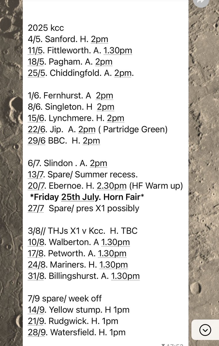 Our 2025 season begins tomorrow. 
There has been one practice net and alot of finding new pub sponsors. Pleased to say that the Foresters in Kirdford is now our chief sponsor. Full list of sponsors coming soon. 

Noe Sanford CC tomorrow. Wish us luck !
🥴
