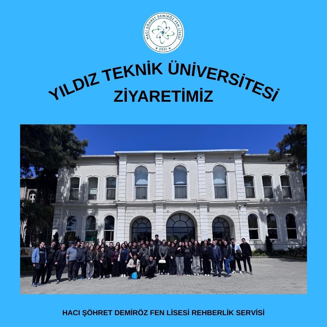 hsdemirozfl's tweet photo. 11.sınıf öğrencilerimizin Meslekleri keşfetme ve Hedef belirleme yolculuklarına rehberlik etmek amacıyla Yıldız Teknik Üniversitesi’ni ziyaret ettik. https://t.co/9rQBEuE0aQ