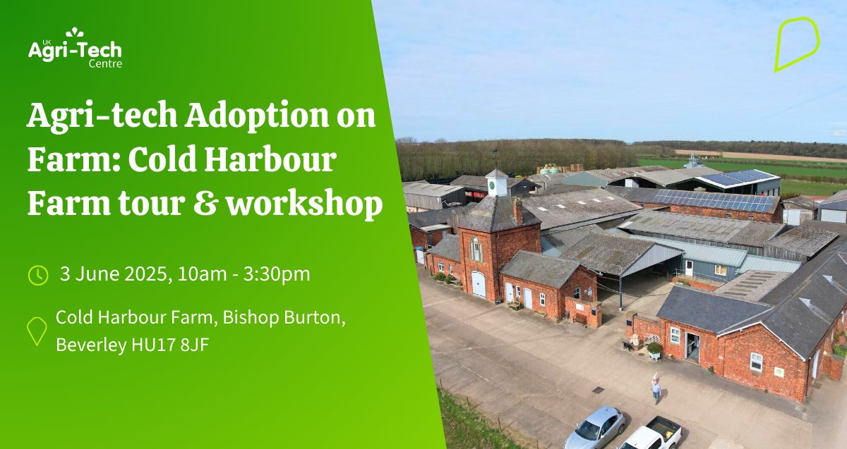 The UK Agri-Tech Centre invites you to attend a Farm Walk &amp; Farm Innovations Workshop

Join us for an insightful tour led by the Hayward family, including demonstrations of the latest innovations in the agricultural sector.

➡️Book your place: ow.ly/EmCh50VM3fR