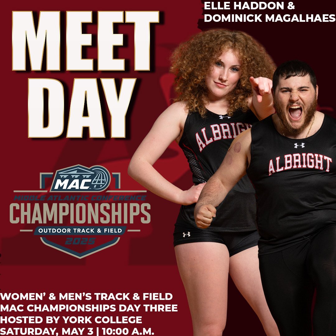 The third and final day of the MAC track &amp; field championships are here. 

Today’s day 3 gets underway at 10:00 a.m.