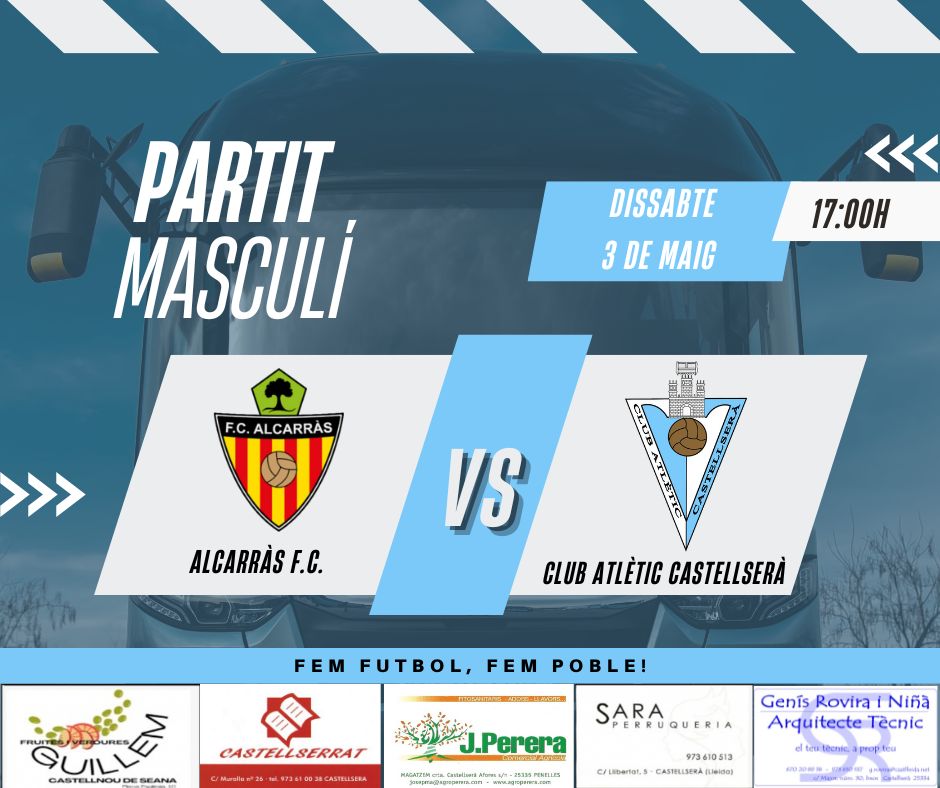 Club Atlètic Castellserà (@catcastellsera) on Twitter photo Avui a les 17h ens desplacem a <a href="/fcalcarras/">fcalcarras (oficial)</a>.
Esperem poder tornar al poble amb els 3 punts i donar una alegria als aficionats desplaçats!
#2cat5 Avui a les 17h ens desplacem a <a href="/fcalcarras/">fcalcarras (oficial)</a>.
Esperem poder tornar al poble amb els 3 punts i donar una alegria als aficionats desplaçats!
#2cat5