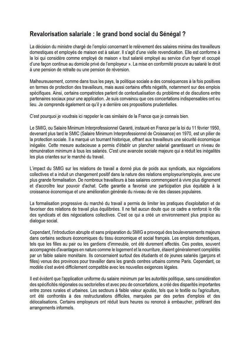 DDgtss's tweet photo. Réflexion de Chérif Salif SY sur la revalorisation récente des salaires des domestiques https://t.co/5jaEbCoBAm