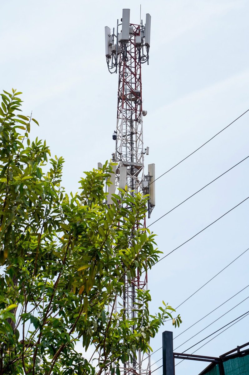 HEBobiwine's tweet photo. Yesterday, the criminal regime planted new surveillance cameras on this telecom mast located right behind my office at Makerere - Kavule! The cameras are directly facing inside our offices. 

This is in addition to the cameras they have planted at every other location where they know we may gather for our activities and meetings. Currently there are cameras at all roads leading to my home in Magere, at our School of Leadership in Kamwokya, at One Love Beach Busabala, and at the various roads leading to our offices at Kavule. 

The cameras are also in addition to the thugs the regime deployed who trail me and monitor my activities and phone conversations. They want to know who visits me, who I meet, where I go, etc. 

Is this a sign of strength? Certainly not. It is a sign of weakness. They know that they have committed so many crimes against the people so they live in extreme fear. THEY ARE SCARED OF US that they have to monitor our movements and actions 247. Let's keep on keeping on. WE SHALL OVERCOME!