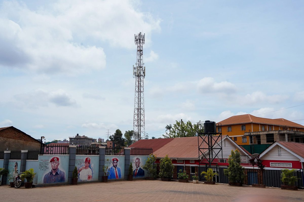 HEBobiwine's tweet photo. Yesterday, the criminal regime planted new surveillance cameras on this telecom mast located right behind my office at Makerere - Kavule! The cameras are directly facing inside our offices. 

This is in addition to the cameras they have planted at every other location where they know we may gather for our activities and meetings. Currently there are cameras at all roads leading to my home in Magere, at our School of Leadership in Kamwokya, at One Love Beach Busabala, and at the various roads leading to our offices at Kavule. 

The cameras are also in addition to the thugs the regime deployed who trail me and monitor my activities and phone conversations. They want to know who visits me, who I meet, where I go, etc. 

Is this a sign of strength? Certainly not. It is a sign of weakness. They know that they have committed so many crimes against the people so they live in extreme fear. THEY ARE SCARED OF US that they have to monitor our movements and actions 247. Let's keep on keeping on. WE SHALL OVERCOME!