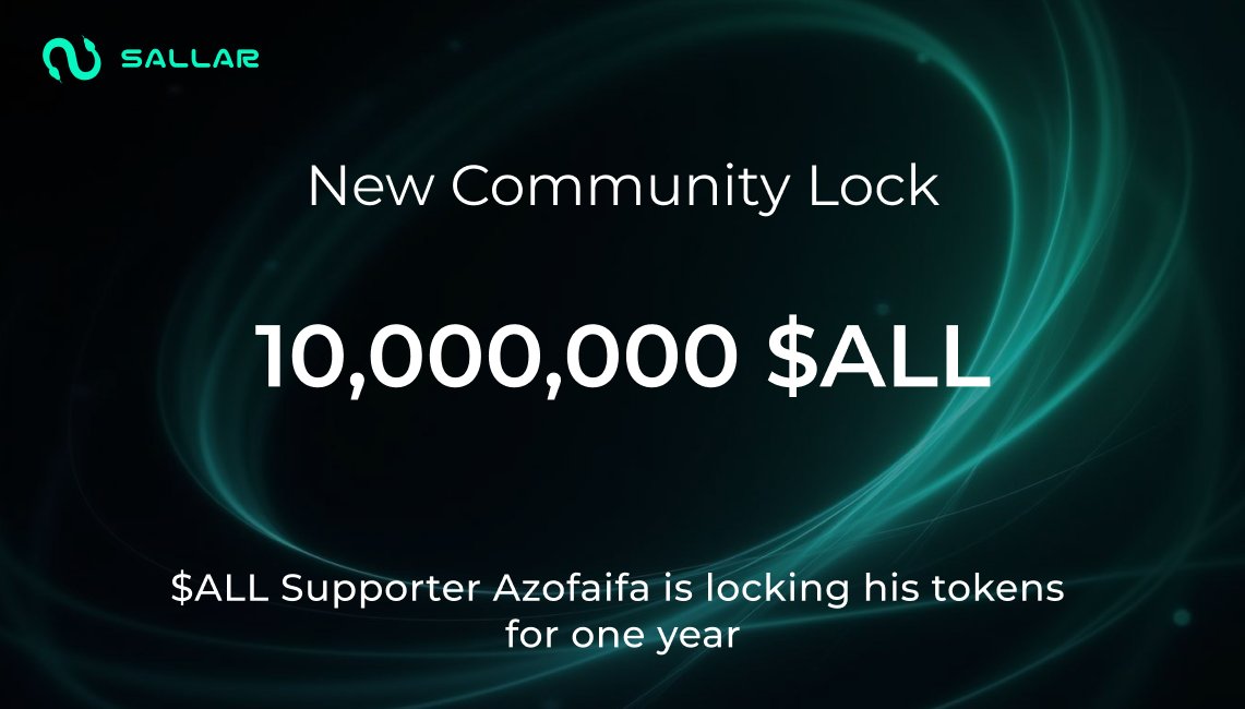 GM! In the coming days, we will share an updated tokenomy with specific addresses and a summary of Community Locks to create a clear picture of token flow 🐍🐍

Today we are announcing an unannounced lock 🔒🐍

Community Lock is an initiative proposed by the Sallar Council, based