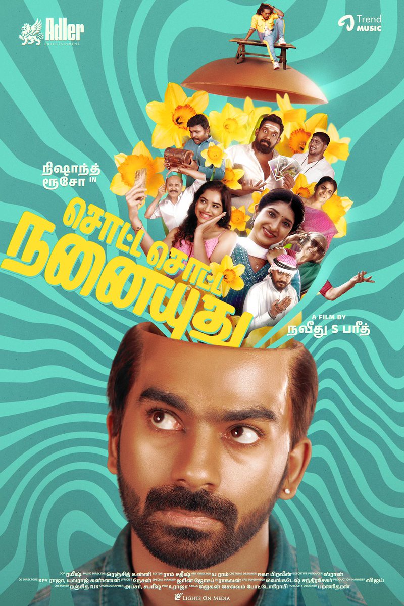 தமிழ் வீதி (@tamilveedhi) on Twitter photo Some lose hair, some lose hearts — but in this story, everyone loses their mind! 🤯💛
Presenting the wildly fun first look of #SottaSottaNanaiyuthu
#SSNFirstLook
<a href="/naveedhsfareed/">naveedhsfareedh</a>
<a href="/actornishanth/">Nishanth Russo</a>
<a href="/RajaMimicry/">Raja Elangovan</a>
<a href="/itsshaalini/">Shalini</a>
<a href="/varshinivenkat_/">Varshini Venkat</a>
@rayeezamd
<a href="/renju2786/">RENJITH UNNI</a>
<a href="/eega_praveen/">eega_praveen</a> Some lose hair, some lose hearts — but in this story, everyone loses their mind! 🤯💛
Presenting the wildly fun first look of #SottaSottaNanaiyuthu
#SSNFirstLook
<a href="/naveedhsfareed/">naveedhsfareedh</a>
<a href="/actornishanth/">Nishanth Russo</a>
<a href="/RajaMimicry/">Raja Elangovan</a>
<a href="/itsshaalini/">Shalini</a>
<a href="/varshinivenkat_/">Varshini Venkat</a>
@rayeezamd
<a href="/renju2786/">RENJITH UNNI</a>
<a href="/eega_praveen/">eega_praveen</a>