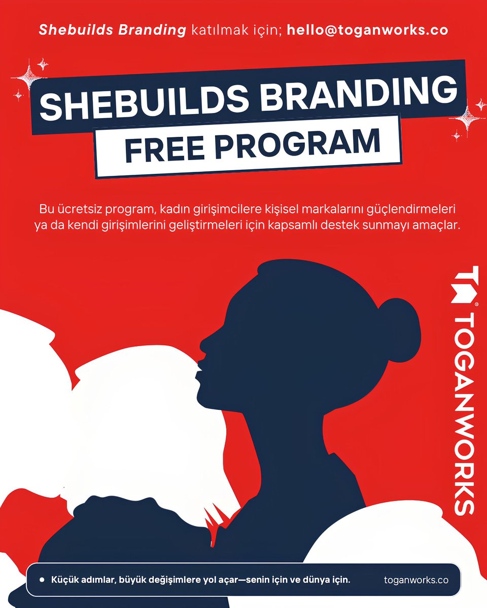 Shebuilds Branding – FREE PROGRAM 💖

Toganworks, kadın girişimcilerin markalarını geliştirmek için Shebuilds Branding Free Program’ı başlattı! 🚀 <a href="/toganworks/">Toganworks</a> 

İlk 10 başvuruya özel, ücretsiz katılım fırsatını kaçırmayın! 💝

#shebuildsbranding #kadıngirişimciler #freeprogram