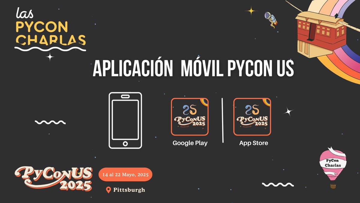 📢 ¡Hola comunidad Python! 🐍
¡PyCon US 2025 se acerca y estamos muy emocionados! 🎉

📱 Descarga la app oficial para planificar tu experiencia en la conferencia:
iOS 👉 apps.apple.com/us/app/pycon-u…
Android 👉 play.google.com/store/apps/det…

#PyConUS #Python #PyConCharlas