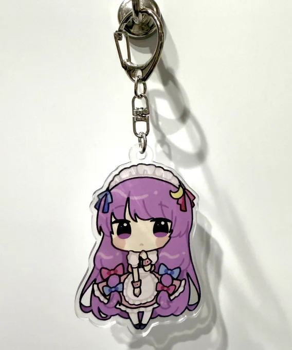 新刊セットのパチュリーアクリルキーホルダーのサンプルです!