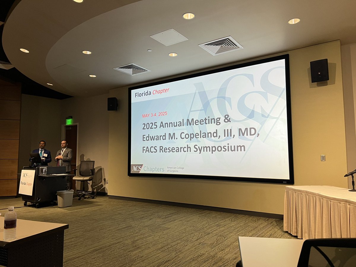 FloridaACS's tweet photo. The Florida @AmCollSurgeons annual meeting at @CAMLSTAMPA is underway! Opening remarks from
President Dr Rohan Joseph and President Elect @JohnEMullinaxMD ! #FCACS25 https://t.co/zP4CstaXu5