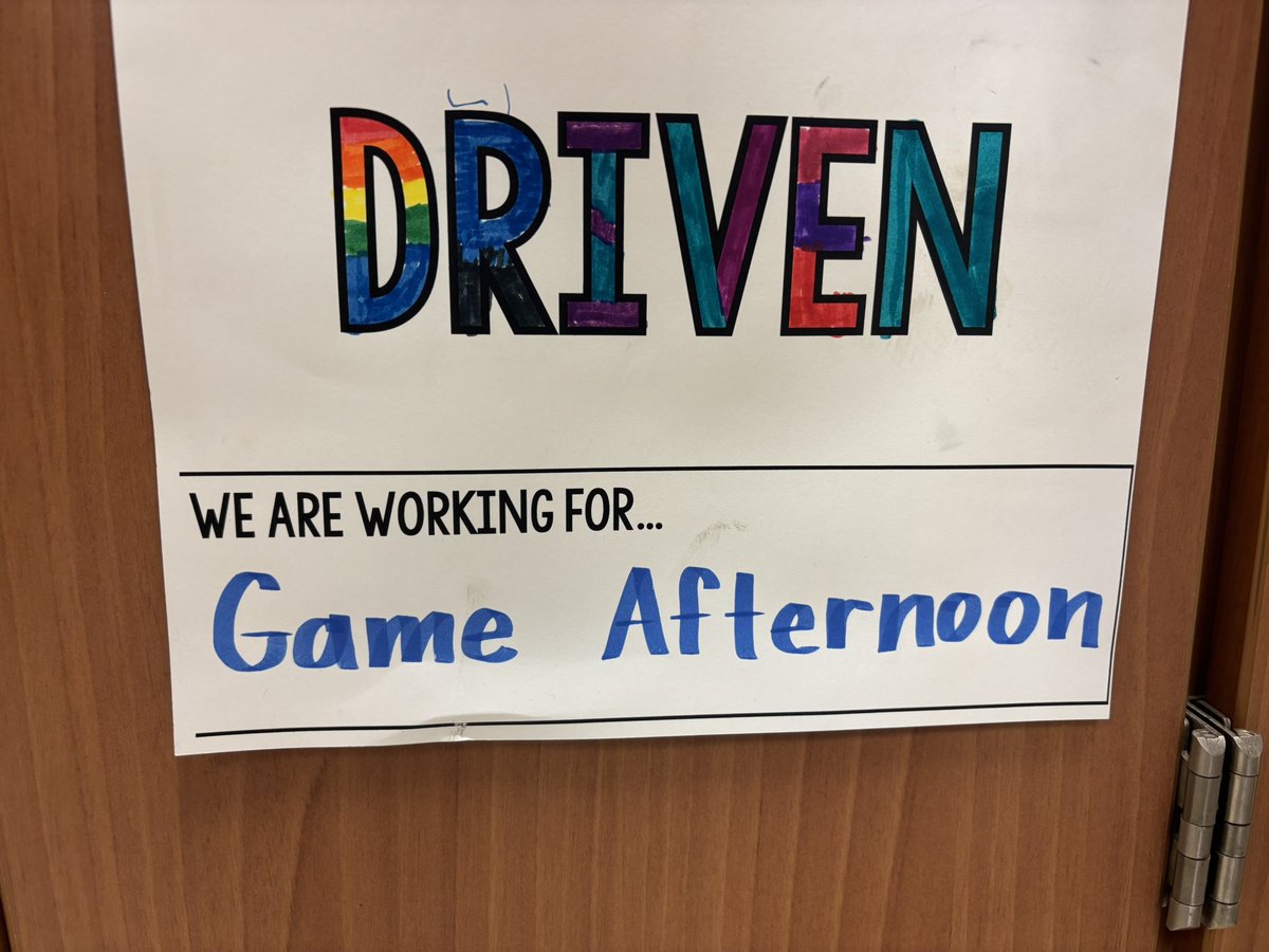 When your whole class crushes their goal of being DRIVEN, you celebrate with a Game Afternoon! 🙌 🎲 🤩
