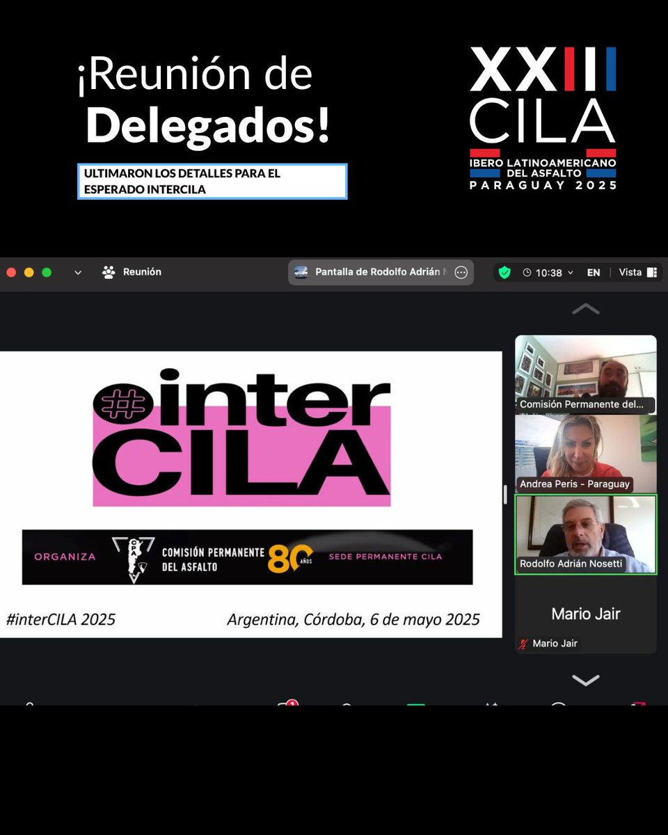 CILA_Congreso's tweet photo. 📅El día de ayer se realizó una reunión clave con el grupo de delegados, donde se ultimaron los detalles para el esperado INTERCILA, que se llevará a cabo el martes 6 de mayo. https://t.co/Fo9LVMl8a9