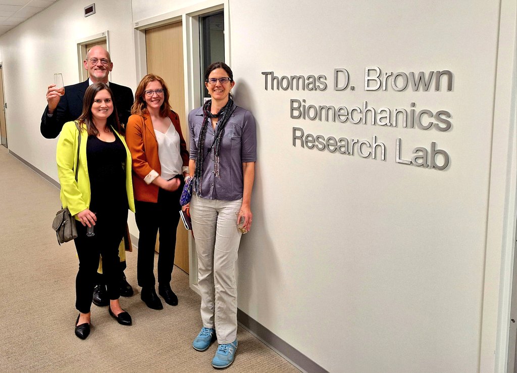 It was so amazing to come together for the dedication of the Thomas D. Brown Biomechanics Research Lab at the University of Iowa. The mentorship and collaboration of Dr. Brown and Dr. Callaghan shaped so much of my career, and the legacy they've built is so incredible to see.