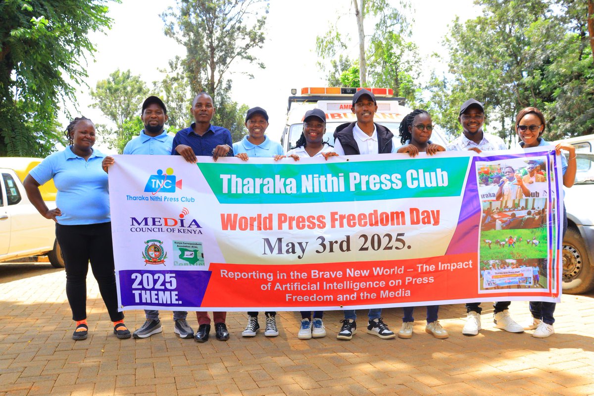 thepeak_tpc's tweet photo. Today, the Tharaka Nithi Press Club commemorated World Press Freedom Day by visiting newborns at Magutuni Level 4 Hospital. Later, we took to the streets in a public procession, standing in solidarity for press freedom and ethical journalism.  
@karanjajackson_
@MediaCouncilK https://t.co/GunjeTWWXP