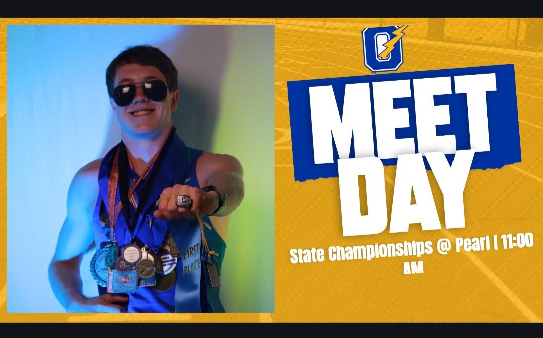Meet Day!

7A State Championships 

🕗 11:00 am

📍 Pearl , MS 

🏟  Woody Barnett Track &amp; Field Complex

⏱️ live.piratetiming.com

⚡⚡⚡