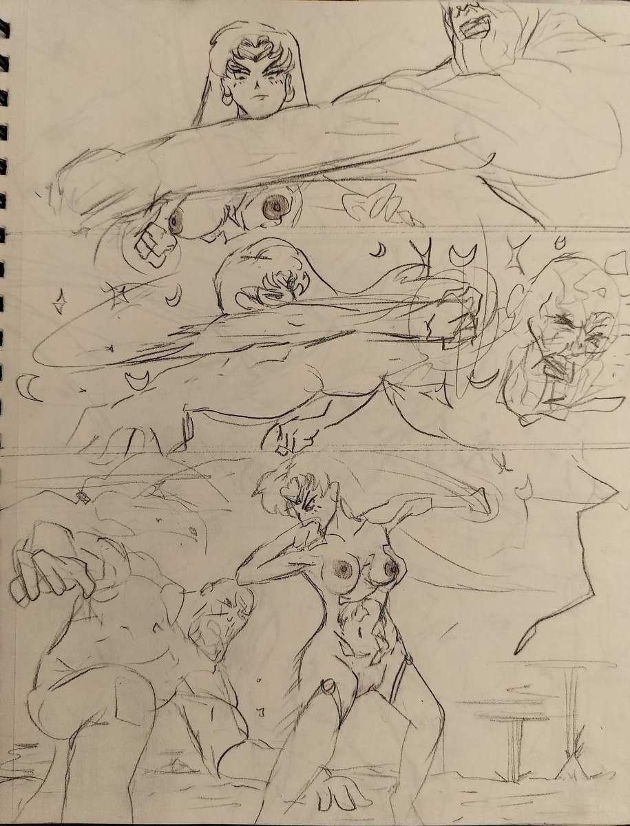 PanyaPuff's tweet photo. @PanyaPuff 🚨Sailor moon vs Thanos comic part 2 of Temple Raider 🚨 ❤️ 🥊  #sailormoon #thanos #fight #anime #hentai #fanart #foryou #fypviraltwitter #sex #boobs #panyapuff #art #viral #comic #sketch #manga https://t.co/S5QdY83toy