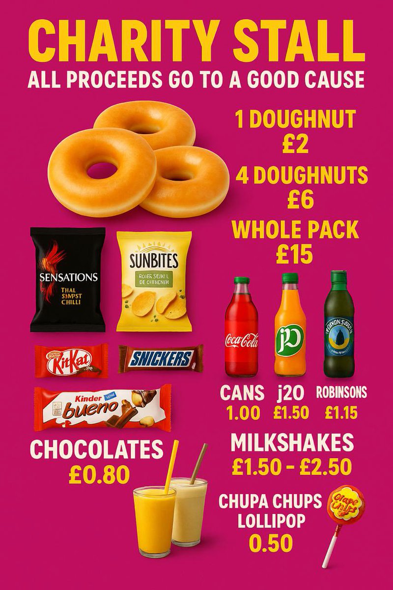 RQYorkshire's tweet photo. 🍩🎮 Step Into the Yorkshire Hub – The Heart of Ijtema Fun! 🎉🥤

Ready to make your Ijtema experience unforgettable? The Yorkshire Hub is the place to be this Sunday in Sheffield!

✨ What’s waiting for you?

• Charity Stall: Grab delicious doughnuts, chocolates, crisps, and refreshing drinks – all for a good cause! Every bite supports charity.

• The Hub Café: Sip on creamy milkshakes and enjoy tasty snacks throughout the day. Perfect fuel for all that competition!

• Quiz Competition: Test your knowledge and win awesome prizes – score 10/10 and your milkshake is on us!

• Games Zone: Challenge your friends at FIFA and Tekken – who will be crowned the champion?

Don’t miss out on the buzz, the treats, the games, and the prizes. The Yorkshire Hub is where memories are made and friendships grow. See you there! 

#YorkshireIjtema #TheHub #CharityStall #QuizTime #GameOn