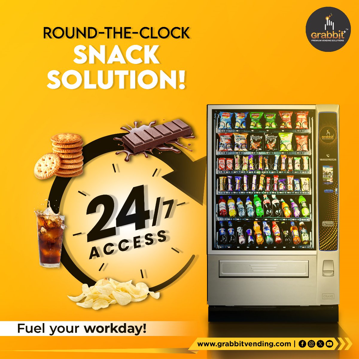 GrabbitIndia's tweet photo. Cravings don’t check the clock. Neither do we.
Grab it, snack it—anytime, anywhere! 🕒🍿

#247Snacks #SnackAttack #alwaysonyoursidelouis #SnackSolutions #GrabAndGo #AllDaySnacking https://t.co/a8q0b9iJ5K