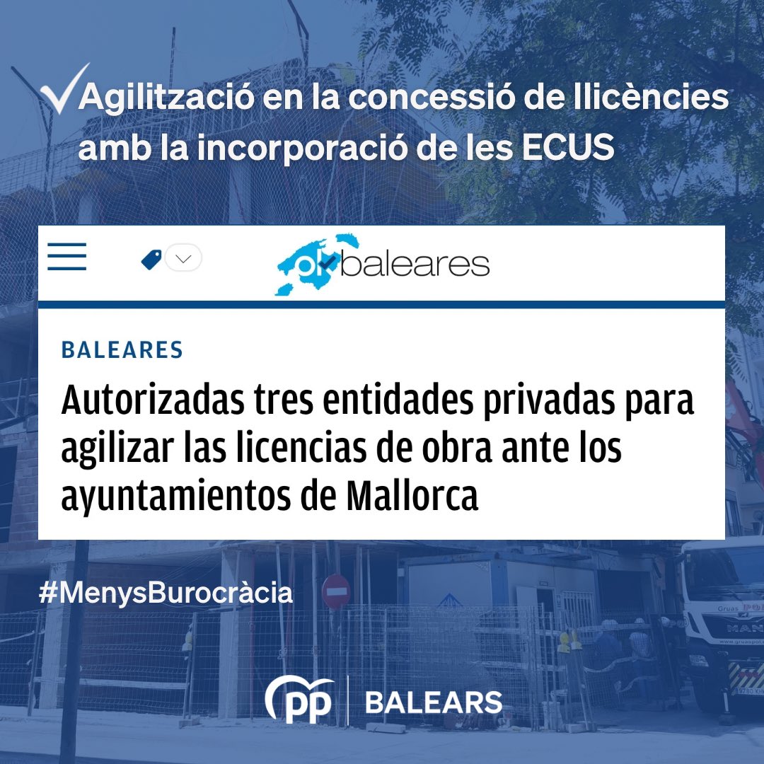 Seguim avançant en la simplificació i agilització de tràmits ✅

#MenysBurocràcia
#SomelCanvideTots