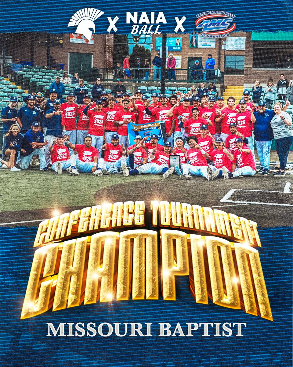 🏆TICKET PUNCHED

Missouri Baptist (40-9) wins the AMC Tournament Championship and earns the automatic qualifier to the 2025 Opening Round!

The Spartans swept their way to claiming their 8th conference championship in program history and took down #2 Columbia (MO) in the
