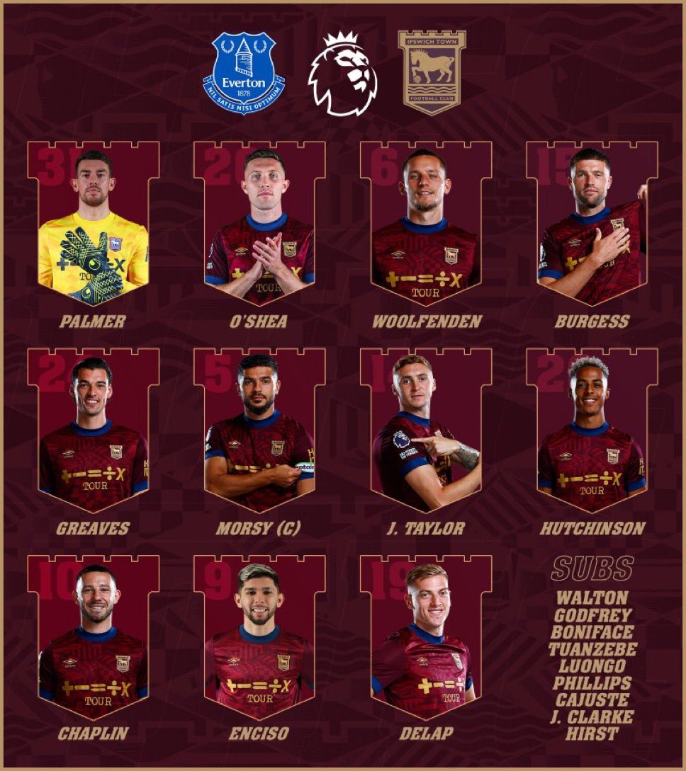 ToffeeTVEFC's tweet photo. The lineups for the final 3pm game at Goodison Park! UTFT! 🔵🔵🔵 https://t.co/bonuhL3U8Q