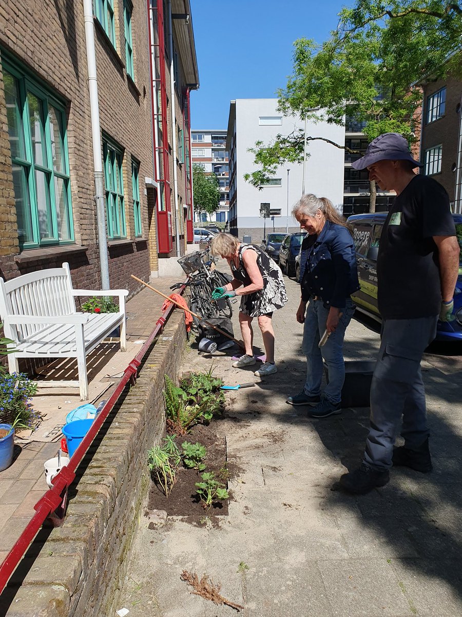 KarinPadmos's tweet photo. #klusjetussendoor met #vrijwilligers van #GroenNoord hebben wij weer een #geveltuin aangelegd voor een huurder van @HefWonen Dit x in #Bergpolder. Bewoonster Karin is er heel bij mee.
Voor Hef huurders hebben wij nog geveltuintjes #gratis in de aanbieding.
Dank aan Hef Wonen. https://t.co/EMRhpVco8o