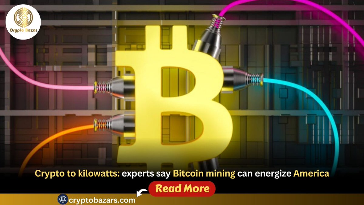 cryptobazarotwt's tweet photo. Crypto to kilowatts: experts say Bitcoin mining can energize America

Read Crypto bazar full news update: https://t.co/eQfm6HyrHR
.
.
#bitcoinmining
#energyinnovation
#gridstability
#cryptopower
#renewablecrypto
#texasenergy
#digitalinfrastructure
#sustainablemining
#cryptobazar https://t.co/U0C9kofuH2