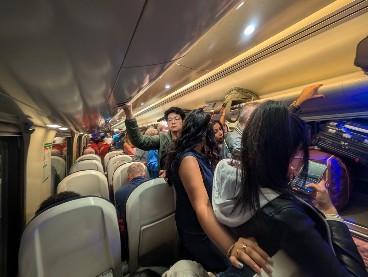 Paul Deach ๐ฌ๐ง๐ฎ๐ฑ (@pauldeach) on Twitter photo On the 1127 from Reading to Manchester Piccadilly. Train so overcrowded that people not able to get off and missing their stops. Utterly disgraceful you allow the train to be over sold in this way. Shameful profiteering and I would say unsafe. <a href="/virgintrains_/">virgin trains</a> On the 1127 from Reading to Manchester Piccadilly. Train so overcrowded that people not able to get off and missing their stops. Utterly disgraceful you allow the train to be over sold in this way. Shameful profiteering and I would say unsafe. <a href="/virgintrains_/">virgin trains</a>