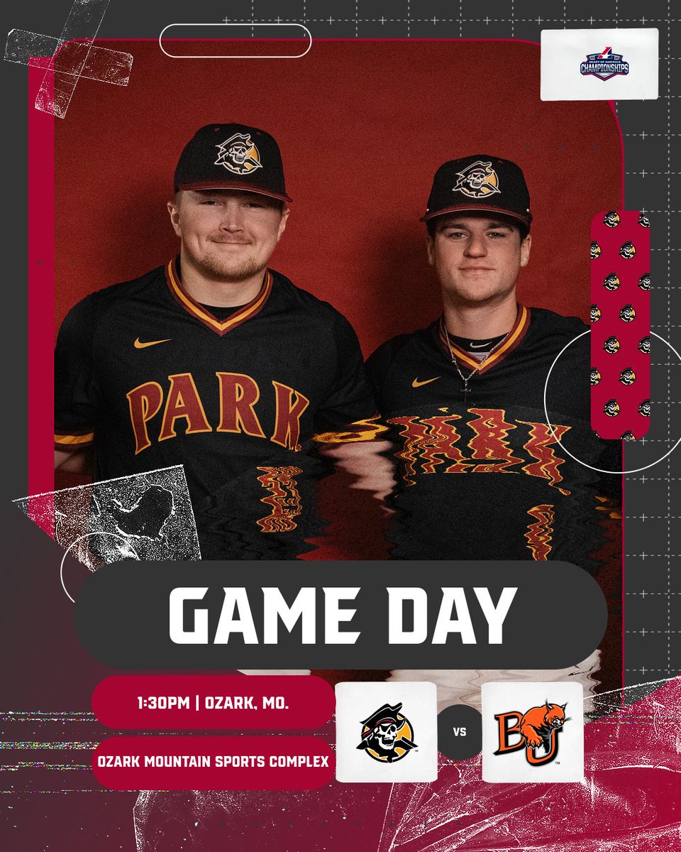 Park Pirates (@parkpirates) on Twitter photo ⚾, It's another <a href="/HeartSportsNews/">Heart of America Athletic Conference</a> Conference Tournament game day between No. 5 Park and No. 6 Baker, coming up at 1:30pm in Ozark, Mo.!🏴☠️ <a href="/ParkUBaseball1/">Park University Pirates Baseball</a>
📺buff.ly/DjZcfMA
📈buff.ly/l5DucSy ⚾, It's another <a href="/HeartSportsNews/">Heart of America Athletic Conference</a> Conference Tournament game day between No. 5 Park and No. 6 Baker, coming up at 1:30pm in Ozark, Mo.!🏴☠️ <a href="/ParkUBaseball1/">Park University Pirates Baseball</a>
📺buff.ly/DjZcfMA
📈buff.ly/l5DucSy