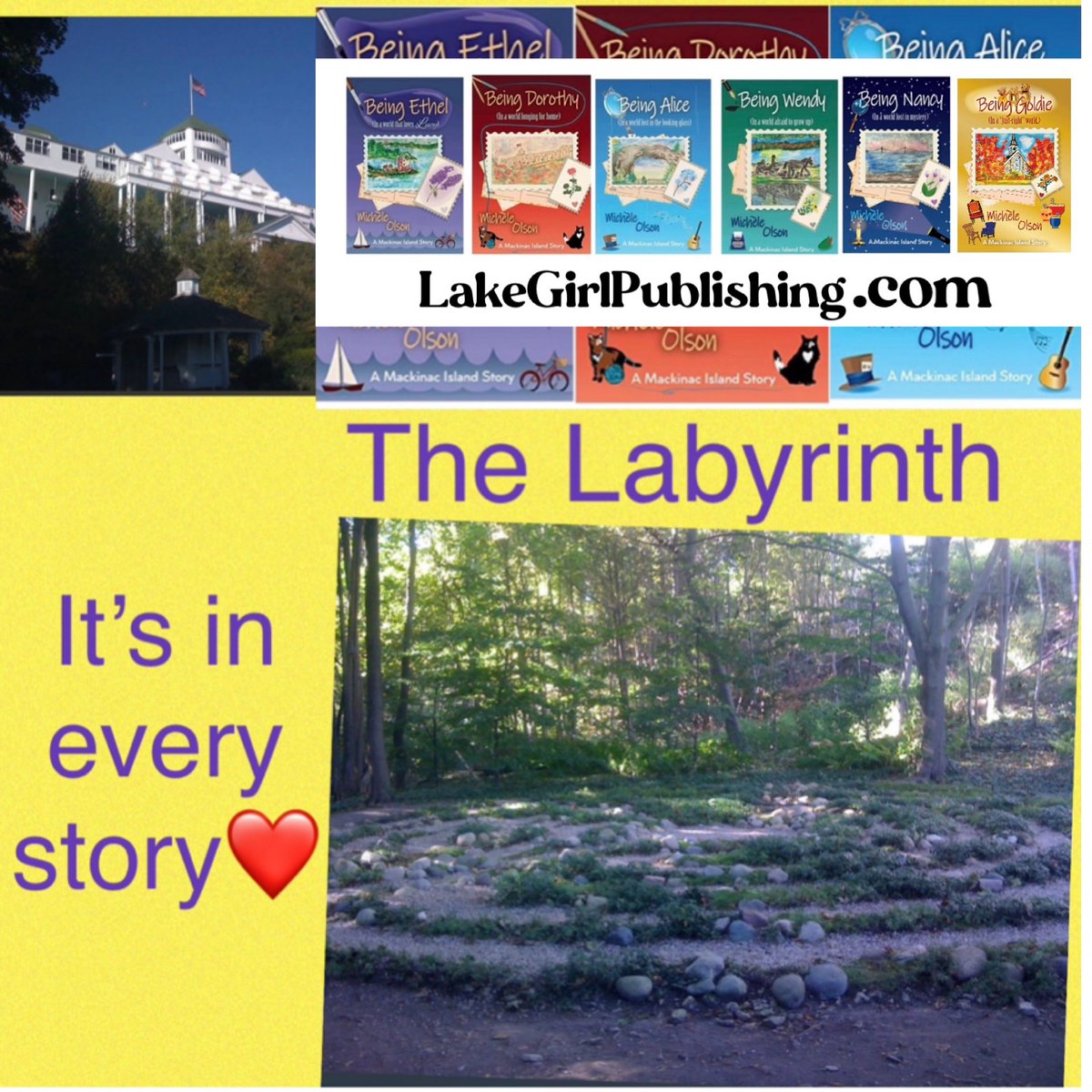 MoDawnWriter's tweet photo. @jacodypress It’s world Labyrinth day -they are so fascinating I put the one on Mackinac Island in every story (it’s not there anymore, but it was!) btw-I have a very newsy newsletter going out -so sign up https://t.co/FlEeXG0gc2 #labyrinth #WorldLabyrinthDay #beingethelauthor #MackinacIsland https://t.co/13savOphUo