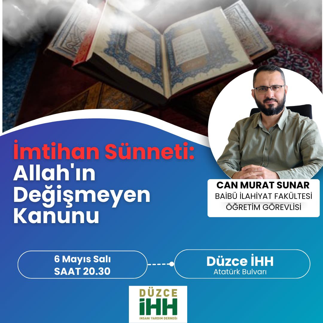 IhhDuzce's tweet photo. DAVETLİSİNİZ. 

Program erkek katılımcılara yönelik olacaktır. 

#düzceihh #düzce https://t.co/HPi5I79McW