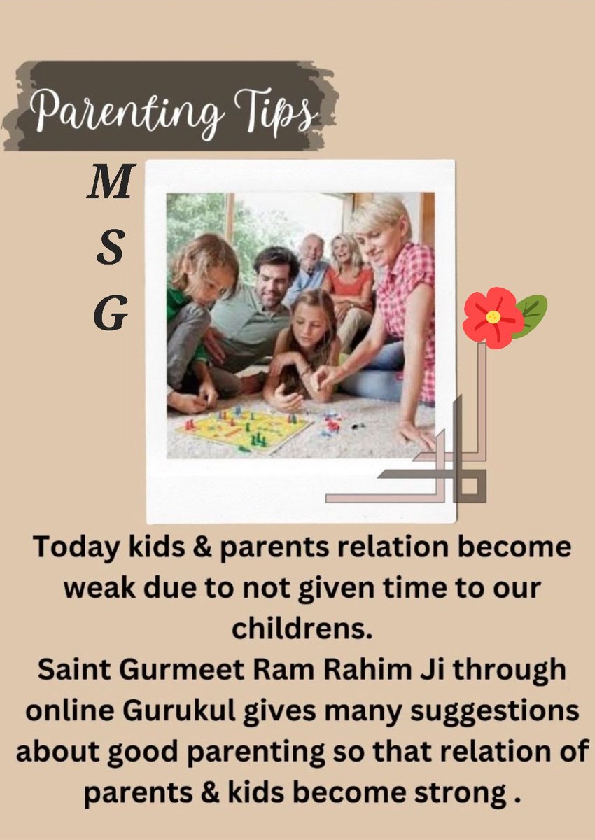 NehaBindal10's tweet image. Saint MSG insan explains that the relationship between parents and children should be like that of a friend, in which the child shares everything with his parents and the parents also understand him as a friend.
#ParentingTips