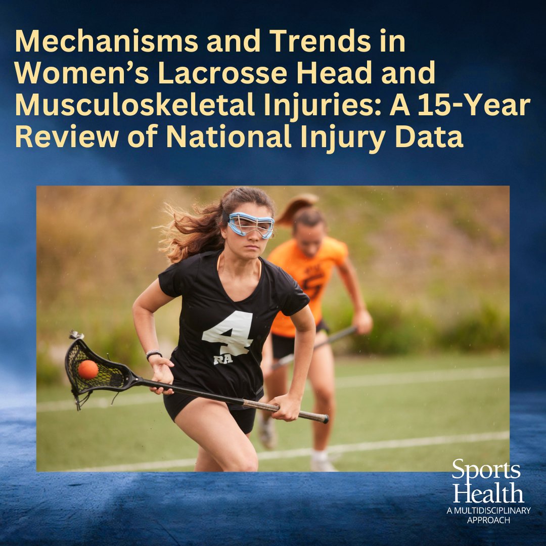 An estimated 1/3 of women’s lacrosse players presenting to US EDs had a head injury, suggesting that headgear mandates and improved player safety protocols may be warranted. ow.ly/lJi850VM2HK <a href="/AvanishYendluri/">Avanish Yendluri</a> <a href="/RobertLParisien/">Robert L. Parisien MD, FAAOS, FAANA</a> <a href="/ChrisNowinski1/">Chris Nowinski, Ph.D.</a> <a href="/ConcussionLF/">Concussion Legacy Foundation</a> <a href="/MountSinaiOrtho/">Mount Sinai Orthopedics</a>