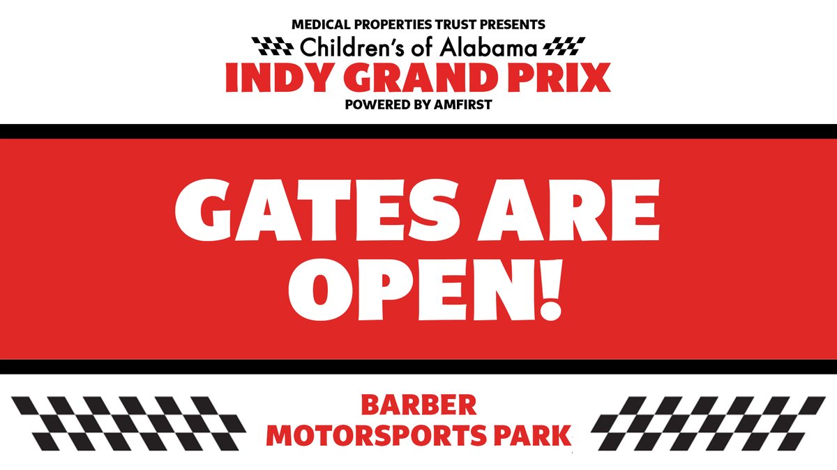 🚨Gates are open at Barber Motorsports Park! 🚨

Start your day off right with us at #INDYBHM! 🏁 If you don't have tickets, secure them NOW! ⬇️

🎟️ ow.ly/7BKT50VLCF2