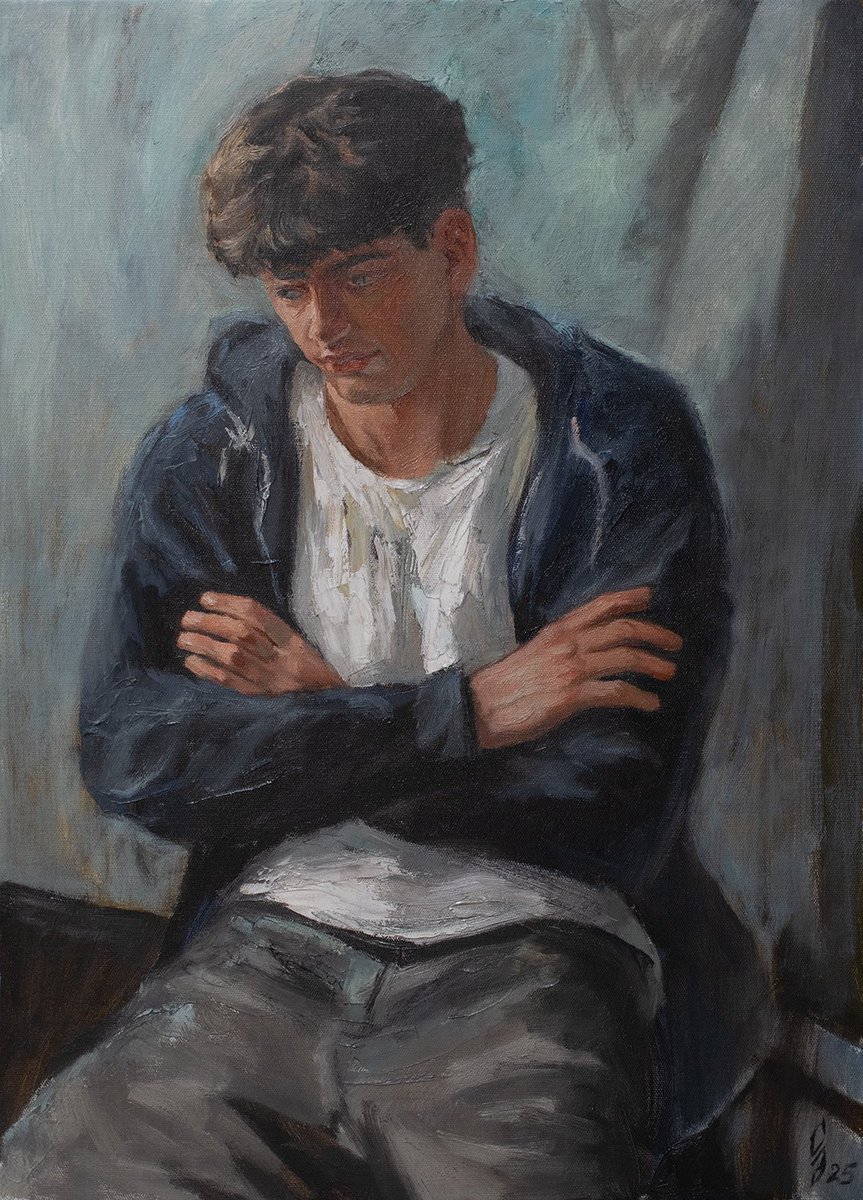 sovkov_art's tweet image. Dear friends and collectors, colleagues in art. I hope you will like my new portrait. Welcome to my site blauetauben.com/portrait/p/por…