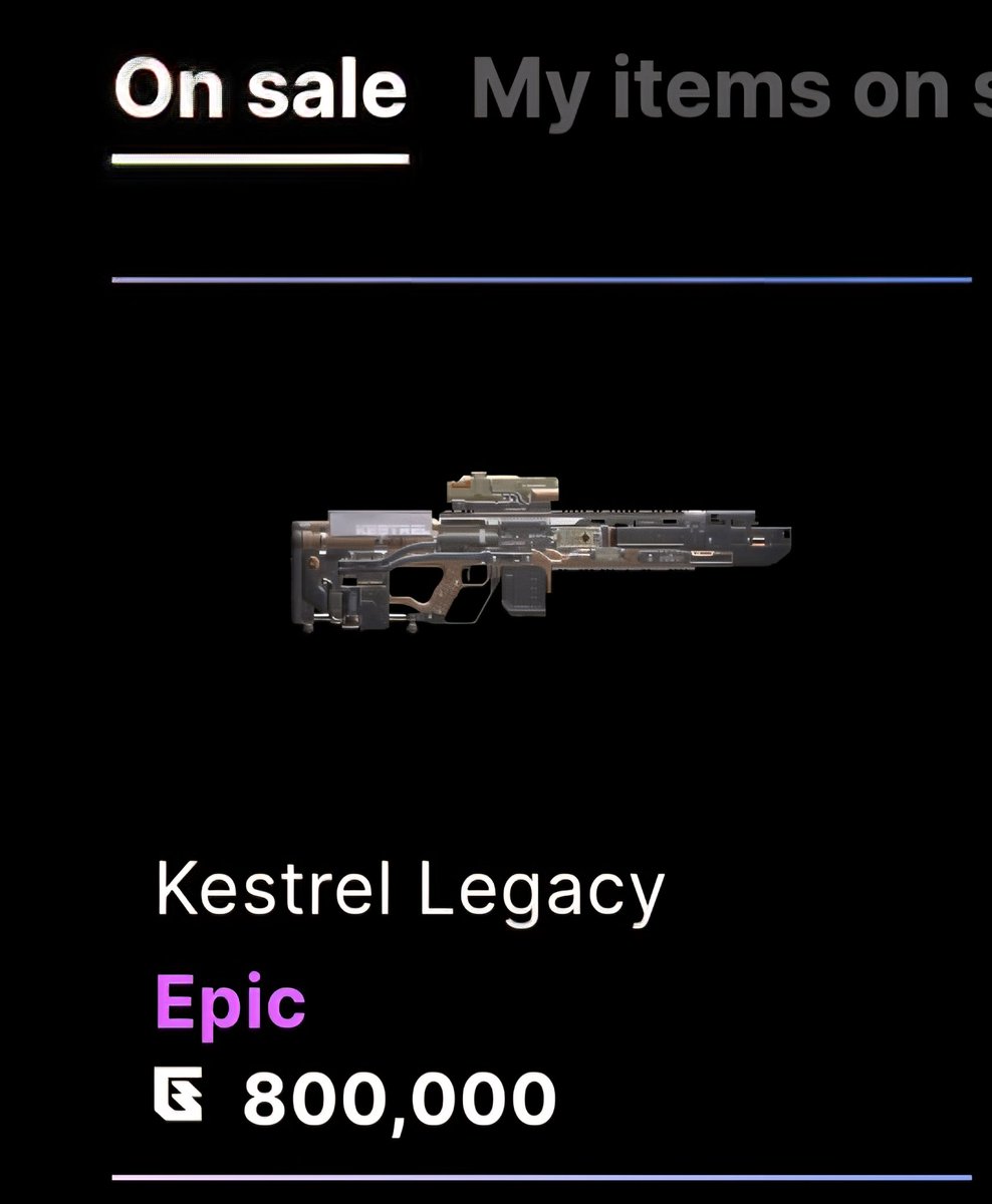 Floor on Kestrel Legacies is *NOW* 800,000 GUN

all you needed on Counter Strike was one Souvenir AWP DragonLore sniper that stopped dropping in-game, in order to pocket $470,000 USD 

I see a similar story unfolding here
